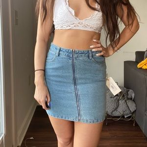 NWT Fringe (boutique) jean mini skirt